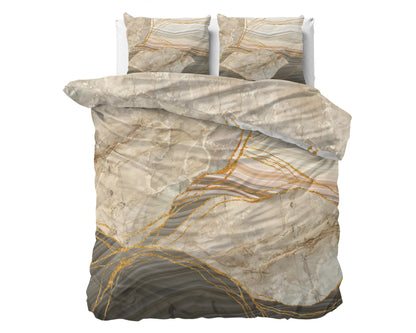 Mr. Sleep Original - Elegant Marble Taupe Dekbedovertrek